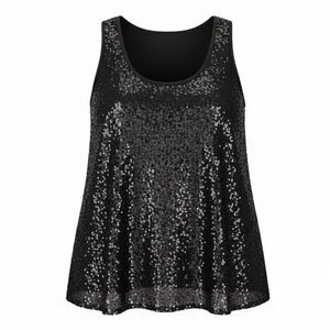 Lane Bryant Sequin Tank Top Black Size 18-20